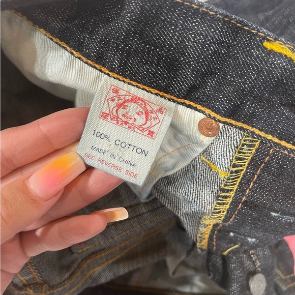 🔥 Painted Evisu Donna Multipocket Jeans 🔥 - Picture 6 of 7